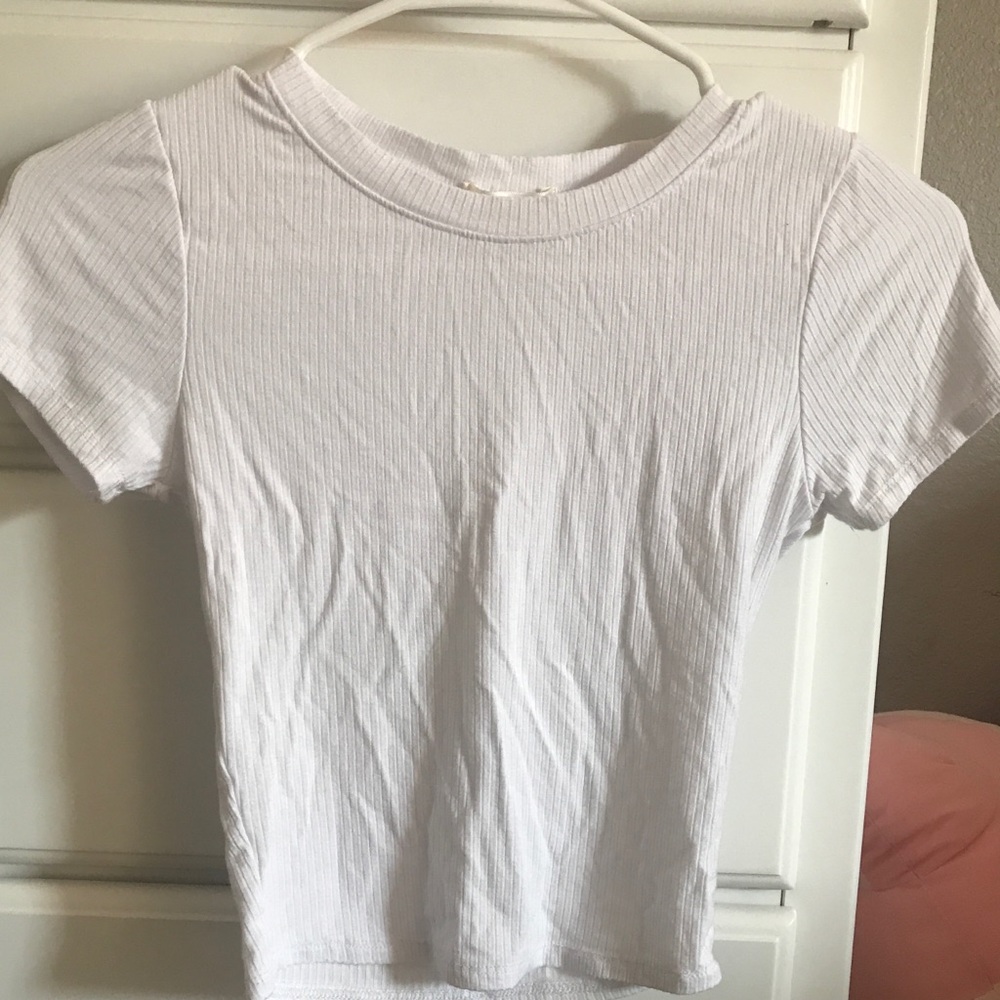 White Ribbed Top Bozzolo